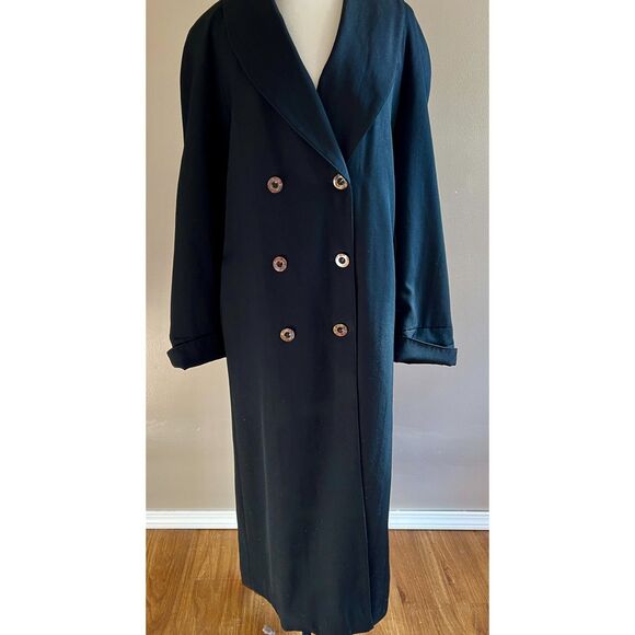 Jones New York Jackets & Blazers - Jones New York black double breasted wool trench coat. L/XL